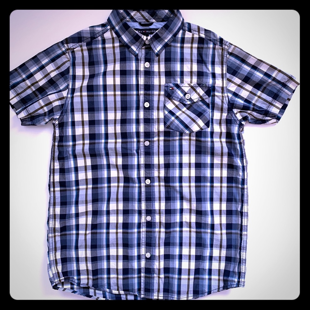 Tommy Hilfiger Boys short sleeve button up sz 16